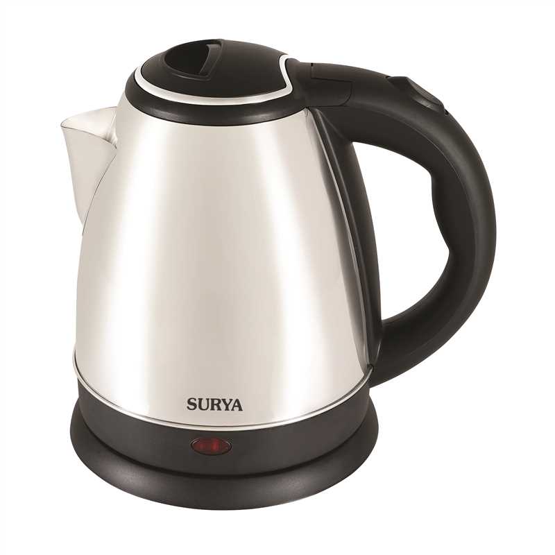Surya Roshni Aqua-i 1.5L Electric Kettle 1500W | Stainless Steel Body, Concealed Heating Element, 2-Year Warranty, Ideal for Tea, Coffee & Boiling Water_AQUA-I-ELECTRIC-KETTLE-1.5L
